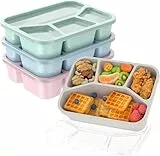 Woplagyreat Brotdose Lunchbox 4 Set Erwachsene Bento Box Mit Fächern Lunch Brotdosen Brotbox Brotzeitbox Frühstücksbox Essensbox Butterbrotdose Vesperdose Brotbüchse Frühstück Jausenbox