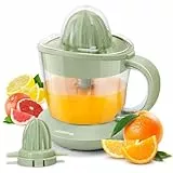 Aigostar Elektrische Zitruspresse 2 Kegel & BPA-Frei, Orangenpresse 40 W, 700ml Saftpresse Elektrisch, 2 Drehrichtungen, Hohe Saftausbeute, Spülmaschinenfest & Tropfsicher