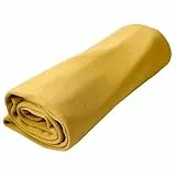 Hoppediz Premium Pucktuch aus Bio-Baumwolle - Vielseitige Kuscheldecke & Babydecke, Ideal als Schmusetuch, Erstlingsdecke & Schnuffeltuch, curry