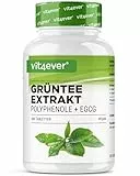vit4ever Grüntee Extrakt 300 Tabletten - Hochdosiert mit 2000mg Grüner Tee Extrakt, 300 mg EGCG & 1000 mg Polyphenole pro Tagesdosis - Green Tea - Vegan - Ohne unnötige Zusätze