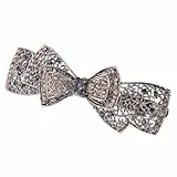 KKJOY Vintage Metall Haarspange, Fliege mit Strass Haarklammer, Haarnadeln Groß, Gothic Haarspangen Damen, Braut Haarschmuck Hochzeit, Bananenspange für Frauen