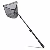 Zite Fishing Unterfangkescher gummiertes Netz - Angel Kescher-gummiert [Easy Teleskop-Technik - 2,70m] - 60x60cm Angelnetz, Kescher Angeln-gummiert, Angelkescher-gummiert, Raubfisch Kescher.gummiert