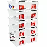 ATHLON TOOLS 10er Set 5l Aufbewahrungsbox mit Deckel klein - 100% Lebensmittelecht BPA frei - Plastikbox mit Deckel stapelbar - Aufbewahrung & Ordnung - Kunststoff Stapelboxen aus Neumaterial
