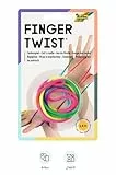 folia 33177 - Finger Twist Fadenspiel, in trendiger Regenbogen Optik, ca. 160 cm lang, Fingerspiel für Jungen und Mädchen ab 5 Jahre, ideal als kleines Geschenk, Mitgebsel und für den Schulhof