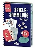 moses. Spielesammlung to go, 15 Spieleklassiker für unterwegs, Zeitlose Kartenspiele und Würfelspiele im Set, Klassische Gesellschaftsspiele ab 8 Jahren, Blue