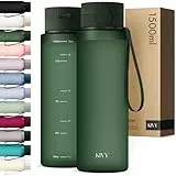 KIVY Trinkflasche 1,5 Liter - Kohlensäure geeignet & Auslaufsicher - Für Sport, Schule & Büro - Sport Trinkflasche Gym - Wasserflasche 1,5 Liter Sprudel geeignet - Spülmaschinenfest