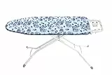 Maximex Bügeltischbezug Keramik M Blume 131x47 cm, Dampfbügelgeeigneter Bügelbrettbezug für schnelleres Bügeln, Gegenbügeleffekt durch Hitzereflektion, Gummizug, Öko-Tex Zertifiziert