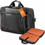 Everki Flight Briefcase – Laptoptasche für Notebooks bis 16 Zoll (40,6 cm) mit Akten- und Zubehör-Fach, Trolley-Lasche und weiteren hochwertigen Funktionen, Schwarz