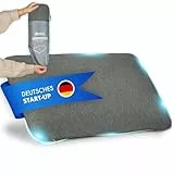 NATURBUMMLER® Reisekissen Memory Foam [SafeSleep+] Kleines Campingkissen (50x30x10 cm) – waschbar & kompakt – perfekt für Camping, Zelten, Outdoor & Urlaub (Grau)