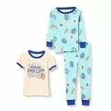 Amazon Essentials Disney | Marvel | Star Wars Jungen Eng anliegende Baumwoll-Schlafanzüge, 3-teiliges Marvel Amazing Spider-man Set, 2 Jahre