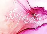 35. Geburtstag Gästebuch: Gäste Geburtstagsbuch Pink Hellrosa Pastell zum Eintragen Geburtstagswünsche für Geburtstagsfeier Frauen - Erinnerungsalbum 35 Jahre Liniert - Party Dekoration Buch Modern