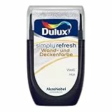Dulux Simply Refresh Wand- und Deckenfarbe - Weiß – Tester 30 ml - Langlebige Innenfarbe zum Testen und schnellen Ausbessern