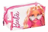 Barbie Transparente Kosmetiktasche für Mädchen und Damen, Make-up-Tasche, Reise-Kulturbeutel, Federmäppchen, rose, Einheitsgröße, Kosmetiktasche