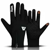 WESTWOOD FOX WFX Winterhandschuhe Touchscreen Anti-Rutsch Warme Handschuhe Winddicht Thermo Sport Radfahren Handschuhe für Herren & Damen Outdoor Fahrrad Handschuhe Fahren (Schwarz, M)