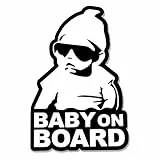 Baby on Board Aufkleber Auto, Autoaufkleber, Car Sticker, Baby an Bord, Auto Sticker, Fahranfänger Aufkleber für Heckscheibe und Stoßstangen