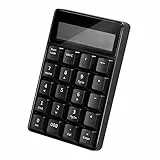 LogiLink ID0200 - Kabelloses (BT v5.1) Keypad mit Taschenrechner und LCD Display, schwarz