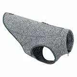 Kurgo Core Sweater - Hundepullover für kaltes Wetter - Gemütliche Strick-Fleece-Schicht - Verstellbarer Halsausschnitt - Reflektierende Akzente - Waschmaschinenfest - Heather Schwarz - M