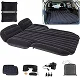 Icelus Auto Matratze SUV Luftmatratze with Luftpumpe 195 * 130 * 15 cm Aufblasbare Camping Kombi Luftbett für Auto Rücksitz Dickere Kofferraum Matratze Bett für Camping Outdoor Traveling