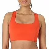 Amazon Essentials Damen Active FormFlex Buttery Soft Sport-BH mit Racerback und eckigem Ausschnitt, für leichten Halt, Hellrot, M