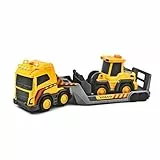 Dickie Toys – Volvo Truck Team – großer Spielzeug-LKW mit Anhänger und Radlader, mit Licht- und Soundeffekten, Freilauf, für Kinder ab 3 Jahren