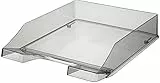 HAN Briefablage Klassik, 6 STÜCK, Moderne, transparente und stapelbare Ablage im frischen Design bis Format A4/C4, 1026-X-24, transparent-grau