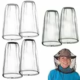 KASURE 6 Pack Head Net Face Mesh Head Cover, Moskitonetz Kopf, Hut Mit Moskitonetz für Outdoor Lovers, Kopfnetz Gesicht Mesh Kopf Abdeckung für Anti mücke Biene Bug