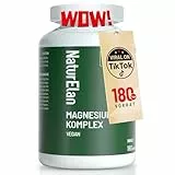 Magnesium Komplex Hochdosiert 400mg - 180 Premium Kapseln (6 Monate), 5 in 1, 807 mg je Kapsel, davon 400mg elementares Magnesium, Vegan, Magnesiumglycinat, Citrat, Malat, Taurate, Oxid
