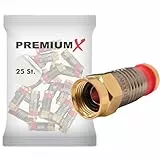 Premium X 25x Kompressionsstecker XCon G5 F-Kompressionstecker 7 bis 7,5mm für SAT Kabel Koaxialkabel 120db 130db 135db