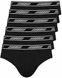 Nur Der 6er Pack 3D Flex Classic Slip aus atmungsaktiver Baumwolle Bewegungsfreiheit Männer Unterhosen Herren, schwarz, XL