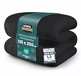 Utopia Bedding Bettdecke 135 x 200 cm, Ganzjahresdecke 370 GSM Füllung, atmungsaktive Schlafdecke, Steppdecke, Super Weiche Kuschelige (Grau)
