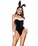 RSLOVE Halloween Costume Women Sexy - Bunny Costume Hasenkostüm Sexy Kostüme Frauen Schwarz L
