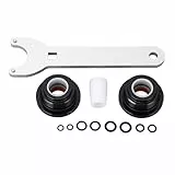 Akozon Hydraulischer Lenkzylinder -Dichtungs -Kit Hochfestigkeit Metallmaterial Frontmontage Reparaturschlüssel für die Fahrzeugwartung
