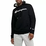 Champion Herren Sweatshirt Graphic Powerblend Fleece Hood, Schwarz-champion Script, L