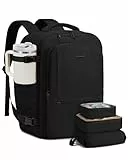 LOVEVOOK Handgepäck Rucksack Flugzeug, 40L Groß Reiserucksack Herren Damen Laptop Rucksack 17 Zoll, Wasserdicht Travel Backpack Carry On Luggage, Business Cabin Bag für Reise Arbeit Urlaub, Schwarz