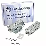 2x Trade-Shop Scharnier oben unten kompatibel mit Hettich 10246 0.5, 3363 5.0, 3904 5.0/45, 481241719342 Kühlschrank Gefrierschrank