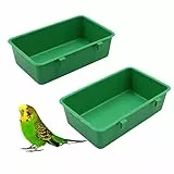 fuxunamz Vogelkäfig Badewanne Vogel Multifunktional Feeder - Vogelhaus aus Kunststoff, Hängende Vogelfutterhaus, Vogelbadewanne mit Haken für kleine Vögel Fink, Wellensittich, Kanarienvogel, Papagei