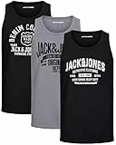 JACK & JONES Herren Tank-Tops Vielfältige Prints | Schmale Passform und atmungsaktive Baumwolle (3er Opt - 5 (3er Havka TT, XXL))
