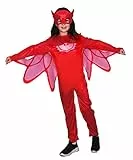 Ciao- Owlette costume disguise baby girl official PJ Masks (Size 2-3 years) with mask, Rot