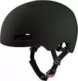 Alpina HAARLEM - Robuster, sicherer und individuell anpassbarer & Leichter Urban Fahrradhelm für Erwachsene - Black matt - 52-57 cm