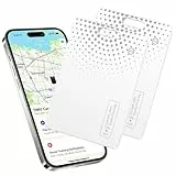TIMU Air Smart Tag Card Funktioniert mit Apple Find My, Dünne Geldbörsen Tracker Karte IP68 Wasserdicht (Nur iOS), Wiederaufladbarer Wallet Tracker, Air Tag Karte für Geldbeutel/Koffer, Weiß