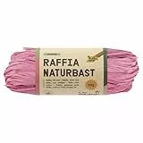 folia 9029 - Raffia Naturbast altrosa, 1 Bündel mit 50 g, Schnur aus natürlichem Strohgemisch, ideal zum Basteln, zur Dekoration oder für Gestecke, Sträuße und andere floristische Arbeiten