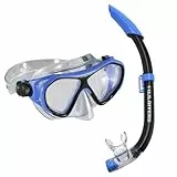 US.Divers Combo DORADO II JR - Tauchset, Maske und Schnorchel für Kinder ab 6 Jahren mit 180°Sicht, für Jungen und Mädchen, UV-Schutz, beschlagfreien und auslaufsicheren Gläsern, Schnorcheln