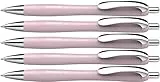 Schneider 132519 Slider Rave XB Kugelschreiber (Weiches Schreiben ohne Kratzen für lange Texte in Schule, Uni und Beruf) 5 Stück, Rosé, Tinte: Blau