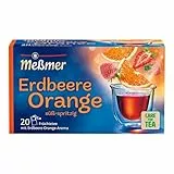 Meßmer Erdbeere-Orange | 20 Teebeutel | Glutenfrei | Laktosefrei | Vegan
