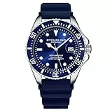 Stuhrling Original Taucheruhr für Herren - Pro Diving Watch - Sportuhren für Herren mit verschraubter Krone wasserdichte Uhr 330 Ft (Blau)