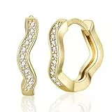 Creolen Gold Klein Ohrringe Silber 925 für Frauen Freundin Mama Mädchen Schmuck Geschenk