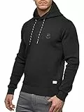 Indicode Herren Longview Sweatshirt mit Kapuze | Hoodie Kapuzenpullover für Männer Black, M