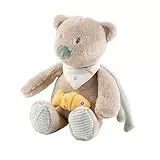 Nattou Mini-Spieluhr aus Polyester, Bär Jules, Wiegelied «La-Le-Lu», Ca. 23 cm, Romeo, Jules und Sally, Beige