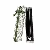 Qaziuy Geschenkbox Kette 4 x 21 x 2.5cm Halskette Geschenkbox Rechteckige Schmuck Geschenkbox mit Deckel Schmuckverpackung für Ketten Armband Ohrringe