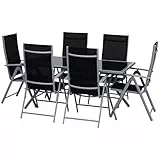 Outsunny 7-tlg Sitzgarnitur Sitzgruppe Gartengarnitur Gartenset Gartenmöbel Garten Alu (7-tlg)